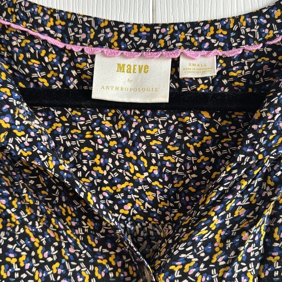 Anthropologie Maeve | Multi Colored Speckled | Button Down Top | size S - Picture 4 of 8